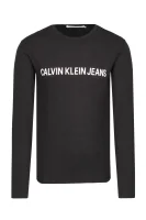 Majica dugih rukava INSTITUTIONA | Regular Fit CALVIN KLEIN JEANS crna