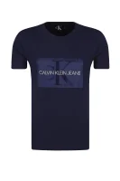 T-shirt SHINY MONOGRAM BOX | Regular Fit CALVIN KLEIN JEANS modra