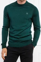 Vuneni džemper ANSERLOT | Regular Fit BOSS ORANGE 	tamno zelena	