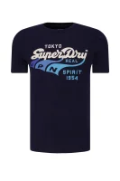 T-shirt TRI CLASSIC | Slim Fit Superdry modra