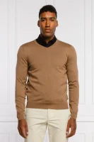 Vuneni džemper Baram | Slim Fit BOSS BLACK smeđa