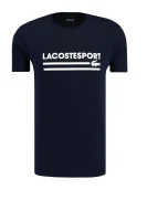 T-shirt | Regular Fit | s dodatkom svile Lacoste modra