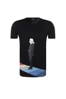 T-shirt | Slim Fit Lagerfeld crna