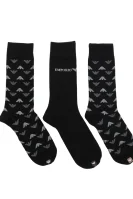 Čarape 3-pack Emporio Armani crna