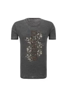 T-shirt CN SS BURNOUT | Slim Fit GUESS siva
