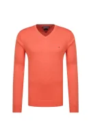 Džemper | Regular Fit | s dodatkom svile Tommy Hilfiger narančasta