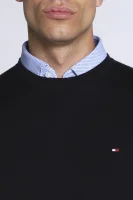 Džemper Core | Regular Fit | s dodatkom svile Tommy Hilfiger modra