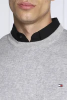 Džemper Core | Regular Fit | s dodatkom svile Tommy Hilfiger boja pepela