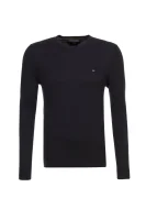 Plaited CTN Silk Sweater Tommy Hilfiger crna