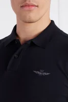 Polo majica M.L. | Slim Fit Aeronautica Militare crna