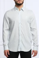 Košulja COLLINS | Regular Fit s dodatkom lana GUESS svijetloplava
