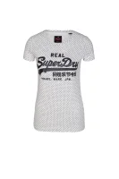 T-shirt Vntge Logo Flock Dot | Slim Fit Superdry boja pepela