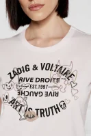 T-shirt WOOP | Regular Fit Zadig&Voltaire svijetloružičasta