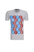 T-shirt Love Moschino boja pepela