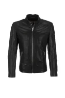 Joffyn Leather Jacket BOSS ORANGE crna