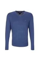 Plaited CTN Silk V-nk Sweater Tommy Hilfiger plava