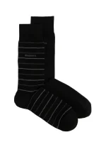 Fine Stripe 2-pack Socks BOSS BLACK crna