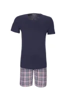 Icon Check Short Set Pajamas Tommy Hilfiger modra