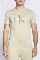 T-shirt | Slim Fit CALVIN KLEIN JEANS maslinasta