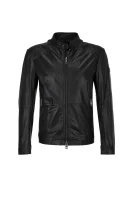 Jowen Leather Jacket BOSS ORANGE crna
