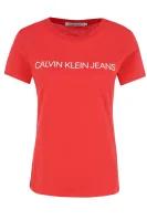 T-shirt INSTITUTIONAL LOGO | Regular Fit CALVIN KLEIN JEANS crvena