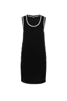 Silk-Satin Dress Karl Lagerfeld crna