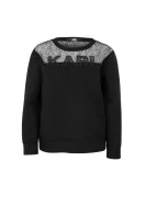 Karl Lace & Neoprene Sweat Sweatshirt Karl Lagerfeld crna