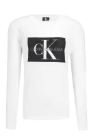 Majica dugih rukava | Regular Fit CALVIN KLEIN JEANS bijela