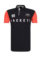 Polo majica Aston Martin Racing | Regular Fit Hackett London crna