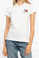 Polo majica MOTION FLAG | Slim Fit Tommy Hilfiger bijela