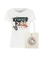 T-shirt + torba za kupovinu VENERDI PINKO X LUCIA HEFFERNAN | Regular Fit Pinko bijela