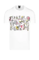 T-shirt Tiburt_JV2 | Regular Fit | mercerised BOSS BLACK bijela
