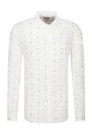 Lanena košulja COLLINS | Regular Fit GUESS bijela