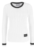 Džemper CONTRAST | Slim Fit CALVIN KLEIN JEANS bijela