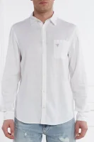 Lanena košulja | Regular Fit Guess Underwear bijela