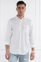 Lanena košulja | Regular Fit Guess Underwear bijela
