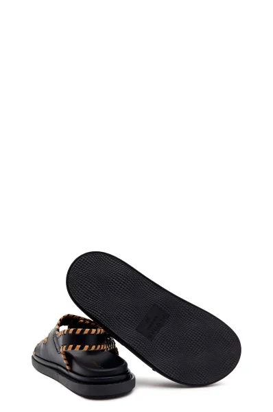 Kožni sandale Alohas crna