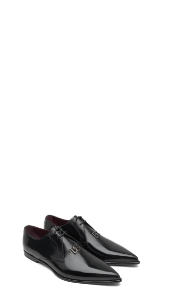 Kožni derby cipele Dolce & Gabbana crna