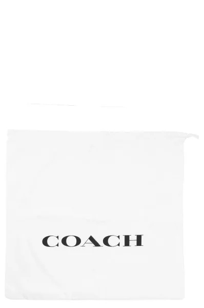Kožna torba na rame Coach crna