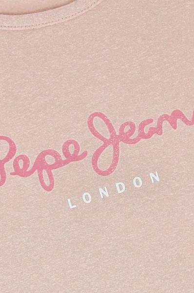 T-shirt HANA GLITTER | Regular Fit Pepe Jeans London svijetloružičasta