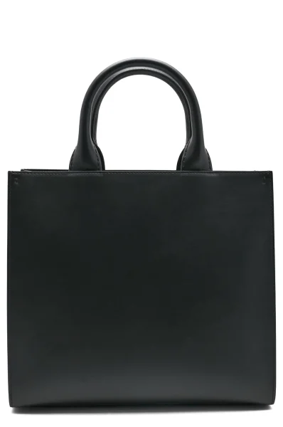 Kožne kovčeg torba DG Logo Bag Dolce & Gabbana crna