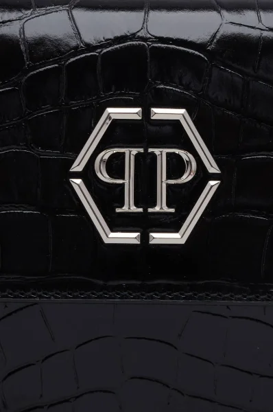 Kožna poštarska torba Superheroin Philipp Plein crna