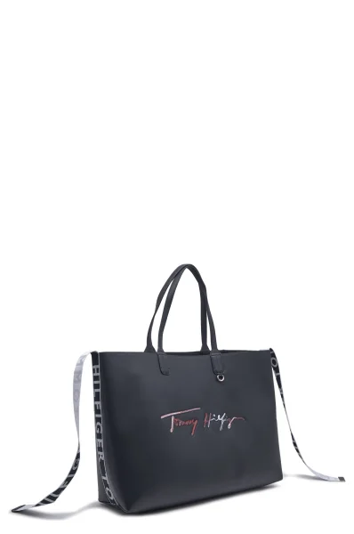 Shopper torba + torbica za sitnice Tommy Hilfiger modra