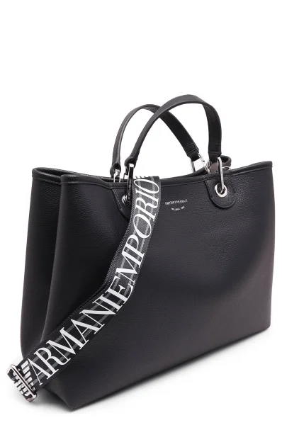 Shopper torba + torbica za sitnice Emporio Armani modra