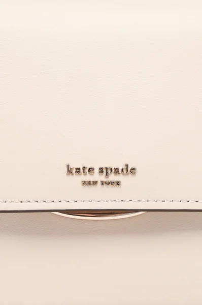 Kožna poštarska torba Kate Spade kremasta