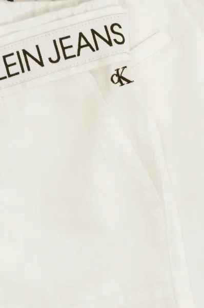Kratke hlače | Regular Fit s dodatkom lana CALVIN KLEIN JEANS bijela