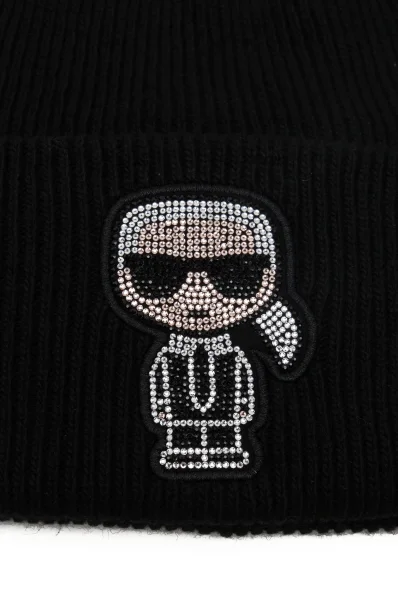 Kapa s dodatkom vune i kašmira Karl Lagerfeld crna