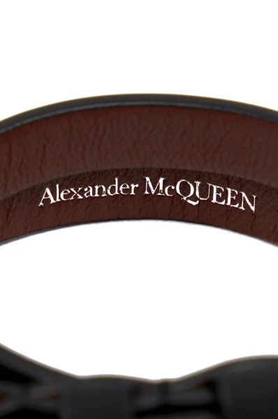 Kožna narukvica Alexander McQueen crna
