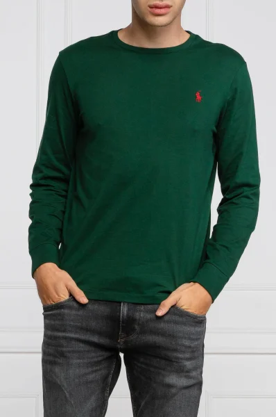 Majica dugih rukava | Custom slim fit POLO RALPH LAUREN 	tamno zelena	