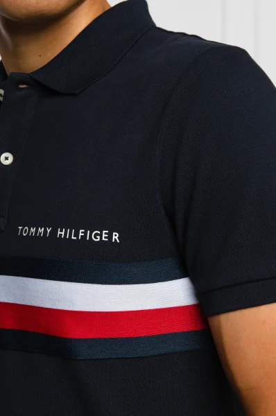 Polo majica GLOBAL | Slim Fit Tommy Hilfiger modra
